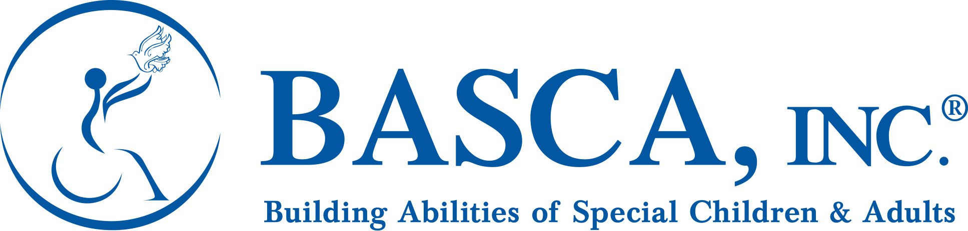 BASCA Inc's logo, with the caption, "BASCA Inc, Building Abilities of Special Children and Adults"