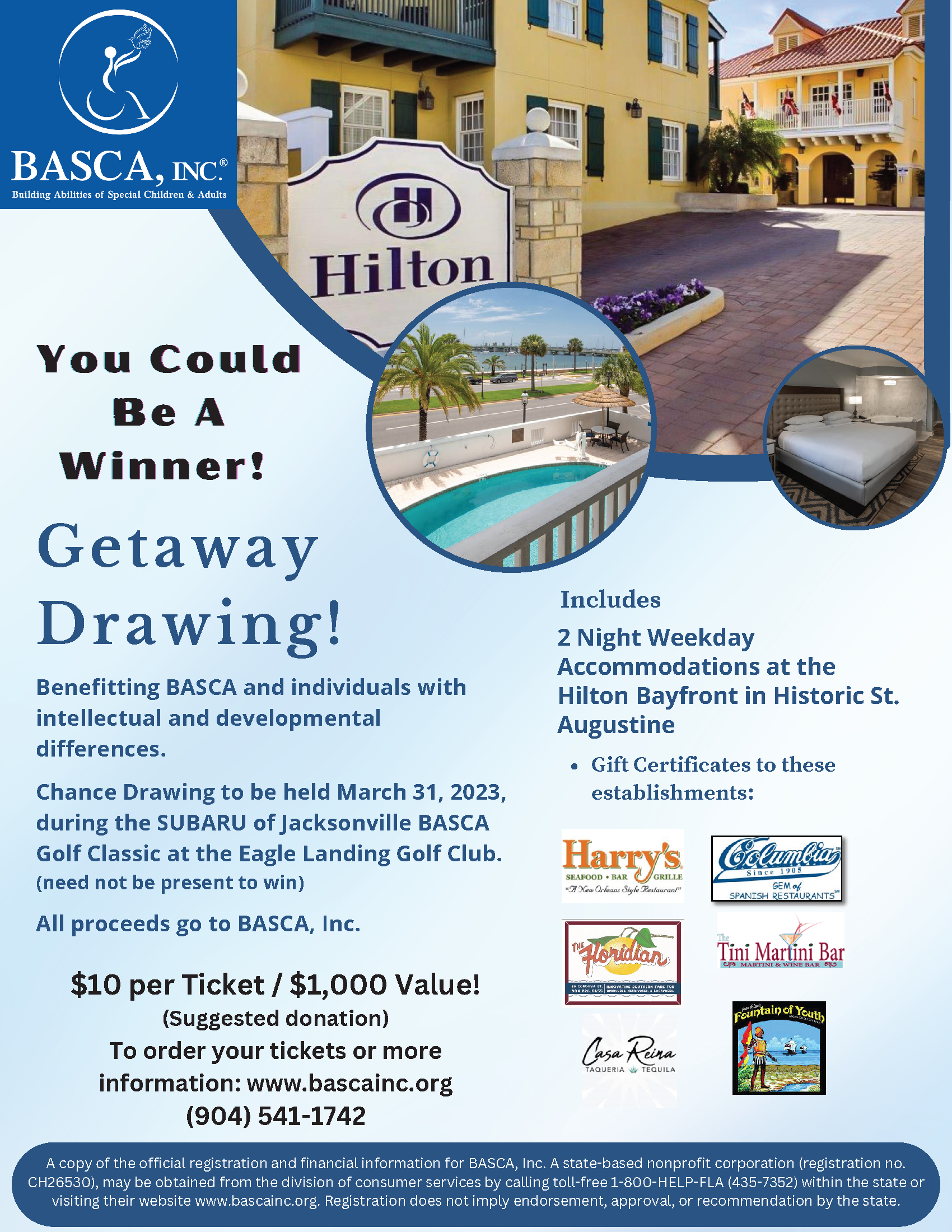 flyer for getaway chance drawing